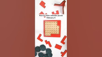 How to make calendar 🗓️ puzzle 🧩 February 4 #calendarpuzzle #puzzle #custompuzzle #adventcalendar