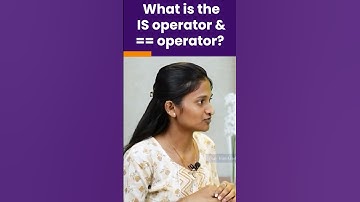Python Interview Question What is the IS operator & == operator? | #shorts #kiransir