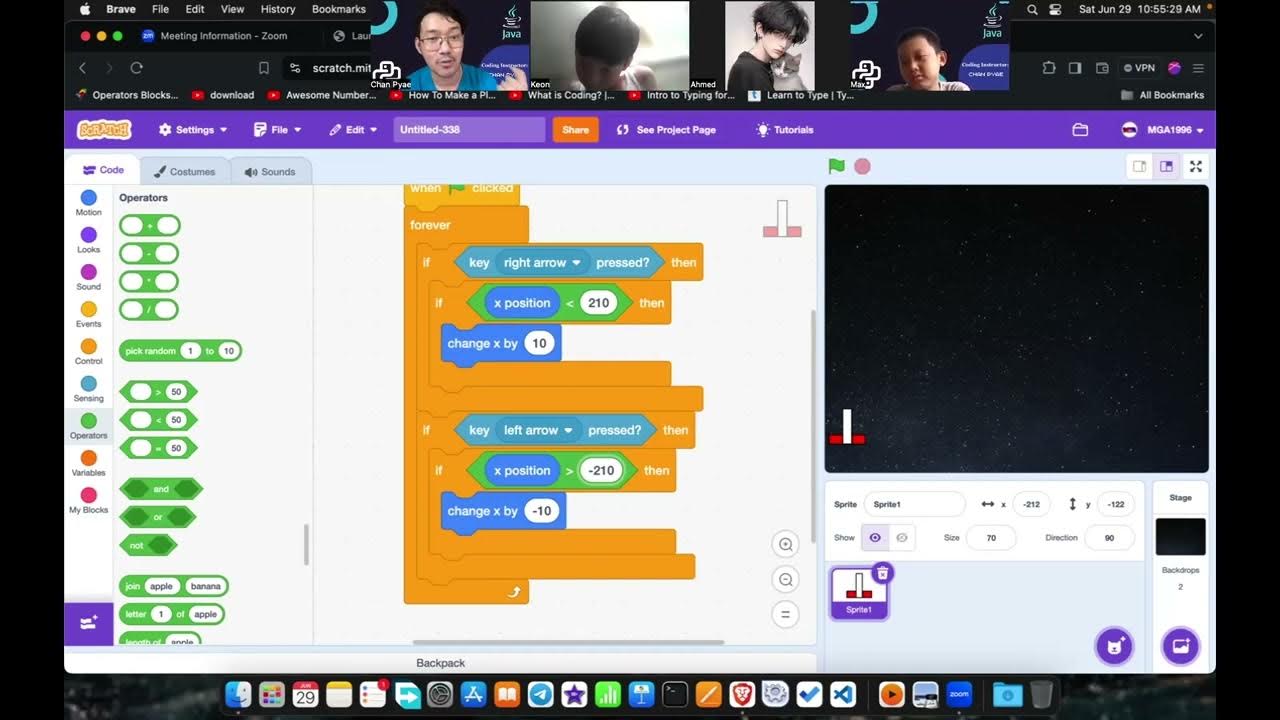 Scratch Programming Class (Level-2)အတွက် Game developmentပိုင်းကို စတင ...