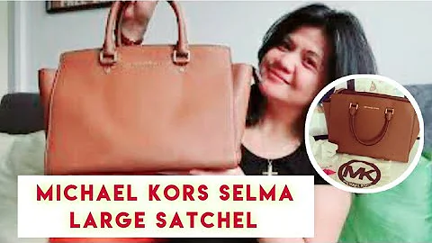 MICHAEL KORS SELMA SATCHEL LARGE LUGGAGE BROWN SAFFIANO LEATHER// BAG REVIEW