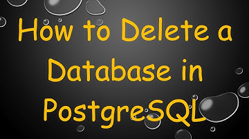 How to Delete a Database in PostgreSQL
