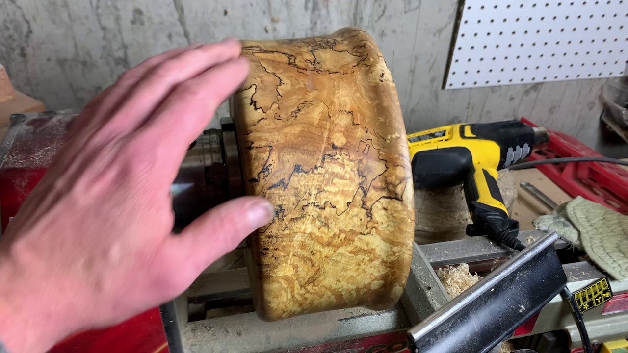 Spalted silver maple bowl