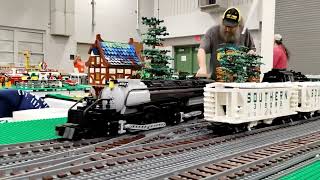 Brickworld Indianapolis 2024  Action on the LGMS Train Layout!