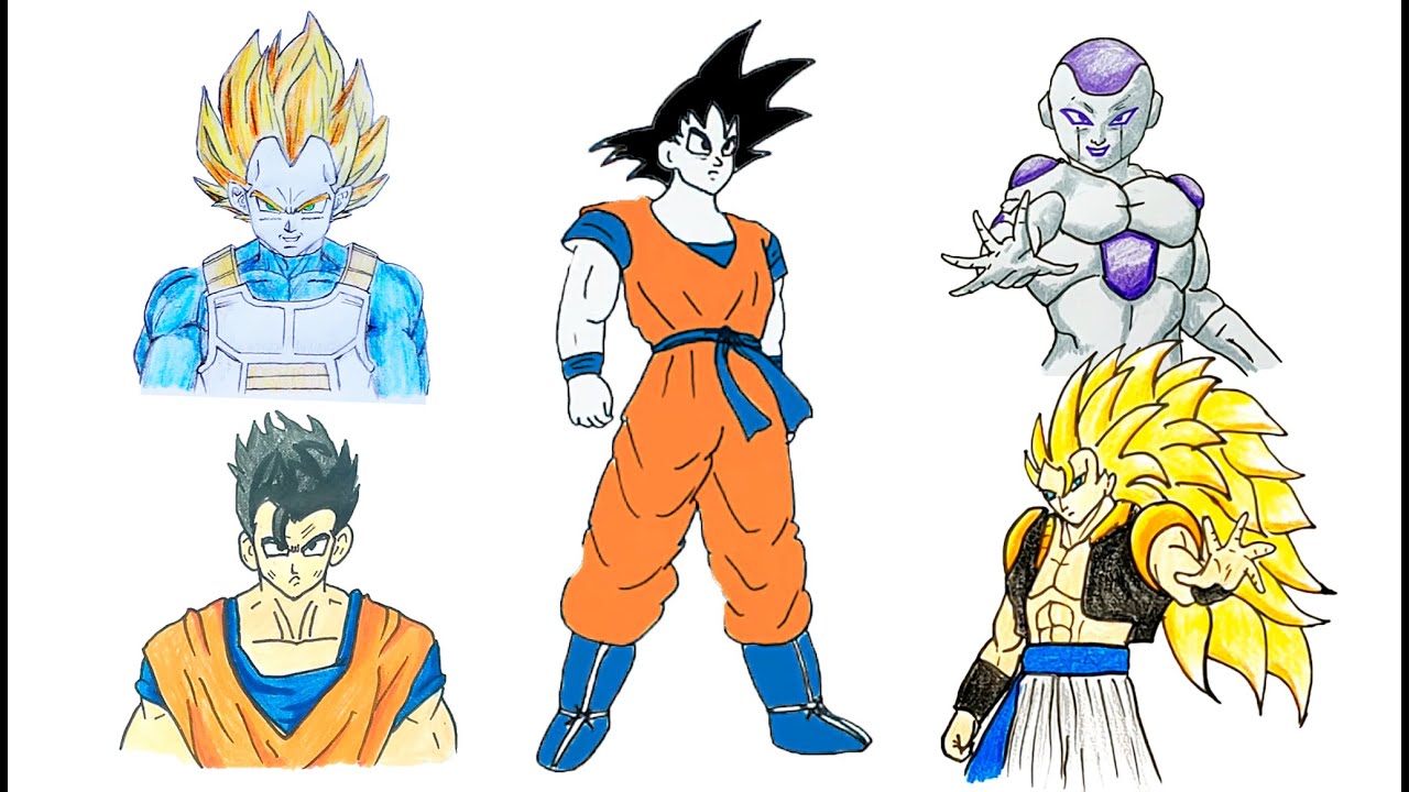 How to Draw Dragon Ball Z Characters (compilation) 