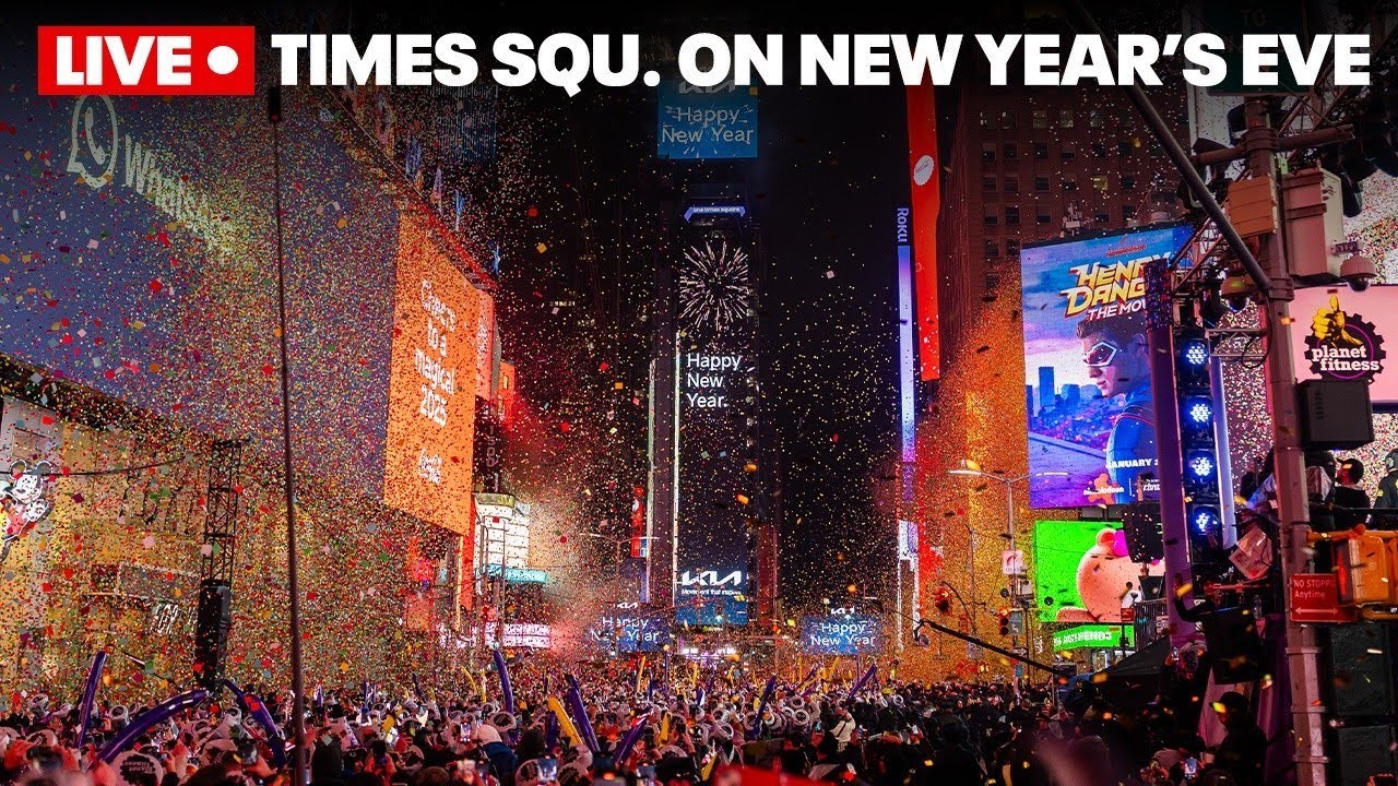 New Year’s Livestream: Times Square New York as crowds gather for ball drop