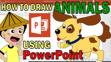 HOW TO DRAW ANIMAL CLIP ARTS IN POWERPOINT | DRAW A DOG CLIP ART USING POWERPOINT