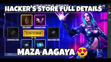 FREE FIRE HACKER STORE FULL DETAILS || GET RARE ITEMS IN HACKER STORE