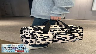 1pc New Large Capacity Travel Bag Short Trip Luggage Bag Leopard Print