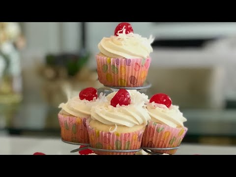 How to Make Easy Delicious Cream Cheese Frosting Coconut Cupcakes for a Birthday or Holiday Party