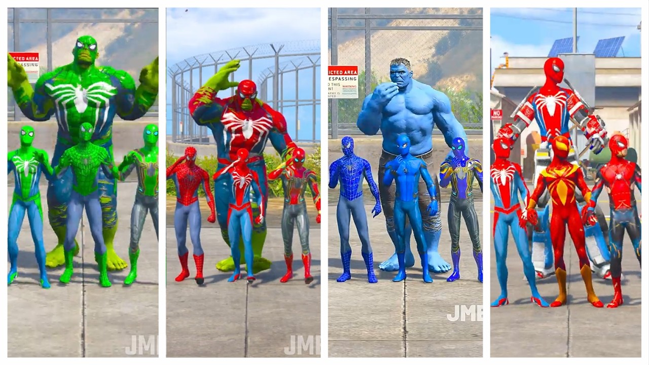 SUPERHERO MEGA BATTLE MARVEL AND DC SUPERHEROBATTLE SPIDERMAN VS HULK VS IRONMAN VS FLASH