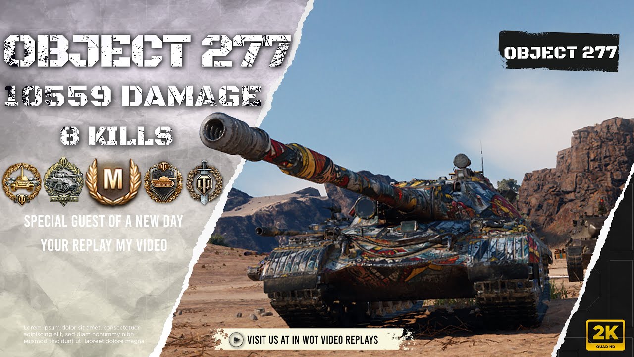 Object 277 personal record 10,5k dmg, 8 frags, 