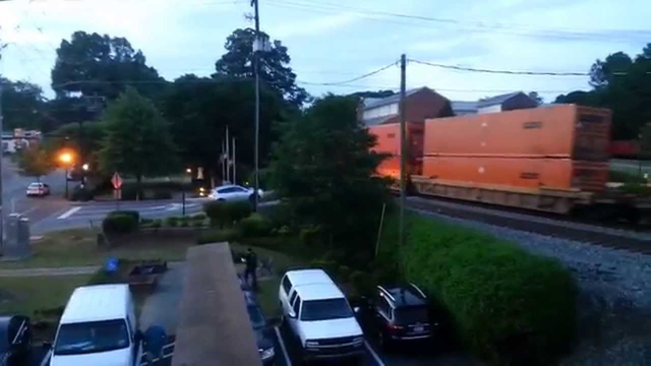 Freight train coming through downtown Kennesaw YouTube