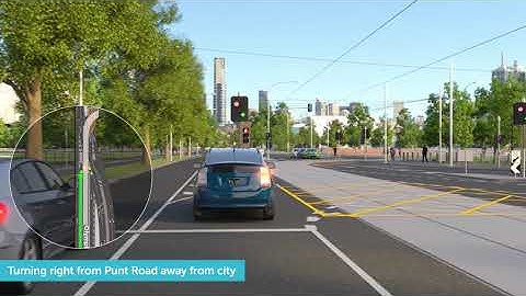 Streamlining Hoddle Street - Drivers view turning right from Punt Road to Swan Street