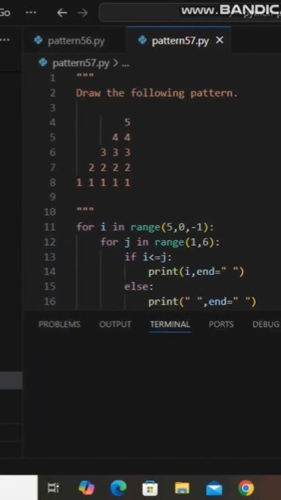 Pattern Program in python - YouTube