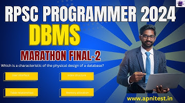 RPSC PROGRAMMER 2024| DBMS | MARATHON  FINAL-2 |APNITEST