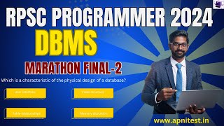 RPSC PROGRAMMER 2024| DBMS | MARATHON  FINAL-2 |APNITEST