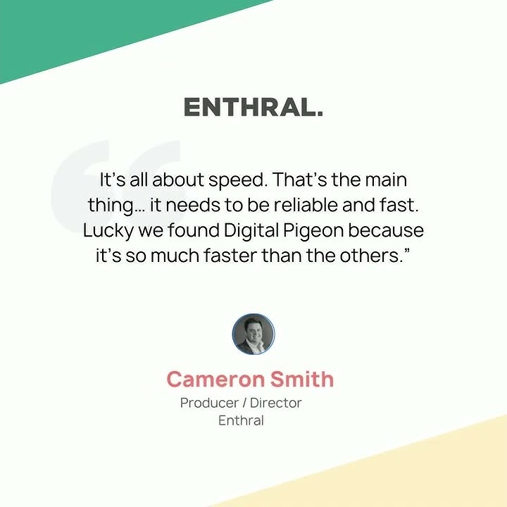 Enthral (craft video content for big brands, corporates & events) testimonial