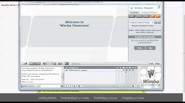How to Run a Wimba Session Through Moodle