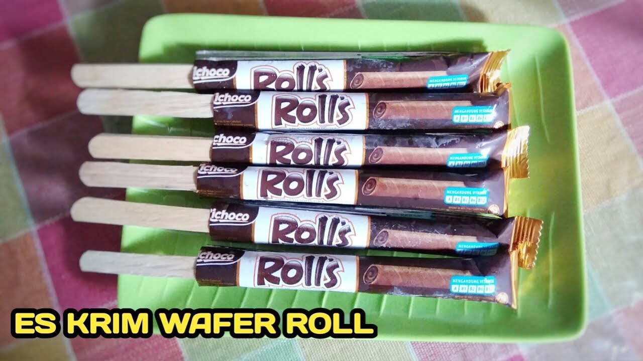 Es Krim Wafer Roll Resep Cara Membuat Es Krim Wafer Roll Youtube