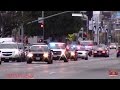7x LAPD Slicktops & Unmarked Units Responding Code 3 in Hollywood