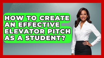 How To Create An Effective Elevator Pitch As A Student? - Job Success Network