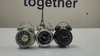 Vintage Classic Twin Bell Alarm Metal Table Clock screenshot 3