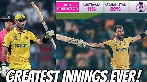 Glenn Maxwell produces one of the greatest ODI knocks of all-time | CWC23