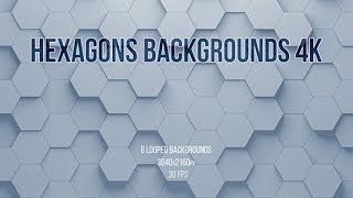 Motion Graphics - Hexagons Backgrounds 4K