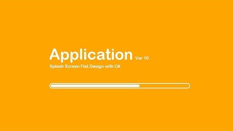 Visual Studio 2012, 2013, 2015 C# and VB NET Tutorial Flat Design Splash Screen