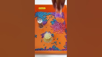 Reverse Video (Colourful Pearls) #shorts #asmr #satisfying #oddlysatisfying #reverse #drop #beads