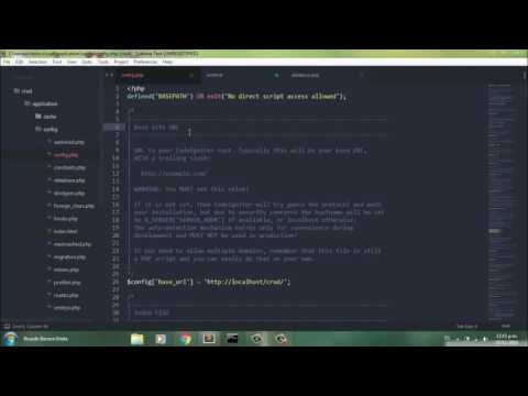 configurar codeigniter