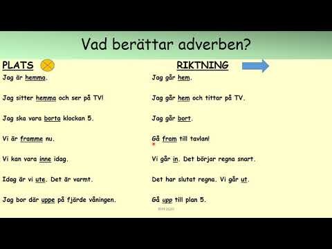 Video: Hur Man Skiljer Adverb Från Konsonantformer Av Andra Talord