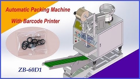 Automatic rubber O-ring counting packing machine with barcode printer
