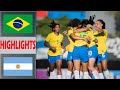 Brazil vs argentina highlights  conmebol feminino sub17 2024 final group  3202024