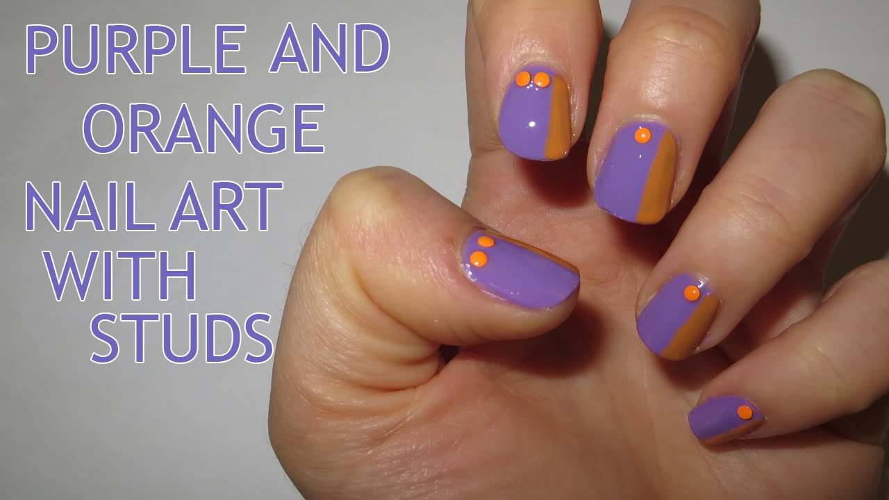 Purple and Orange nails | Nails, Hippie nails, Purple nails