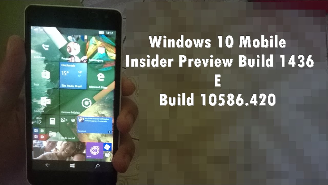 Windows 10 Mobile Insider Preview Build 14364 e Build 10586.420 Lumia