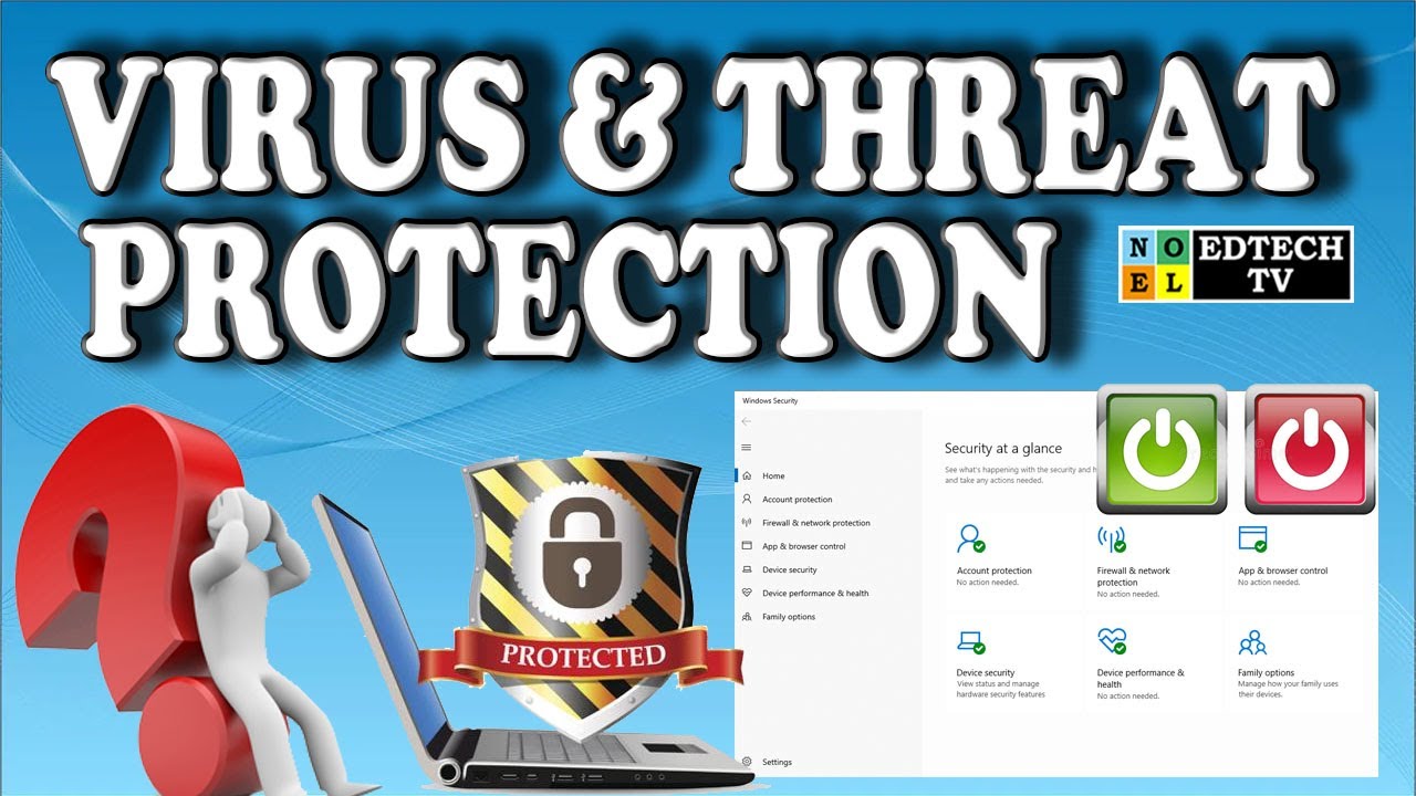 HOW TO TURN ON AND TURN OFF THE VIRUS & THREAT PROTECTION - YouTube