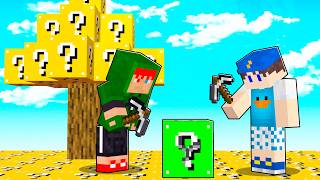 DESAFIEI MEU AMIGO NA ILHA DE LUCKY BLOCKS DO MINECRAFT!! (Sorte ou Azar)