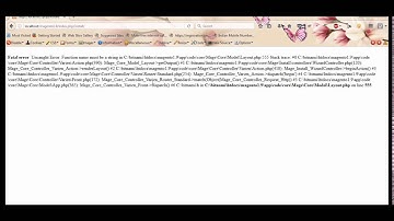 Magento Uncaught Error Function name must be a string