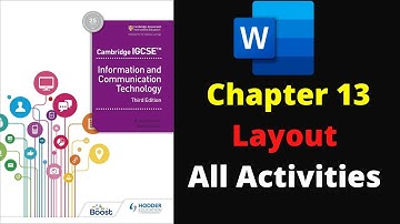 All Chapter 13 Activities IGCSE ICT Hodder Education Ms word Layout