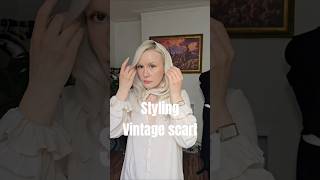 First time trying to style scarf #stylingtips #fashiontrends #fashion #styleinspo #vintage