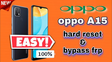 oppo A15 cph2185 hard reset screen lock and remove frp bypass one click easy unlock