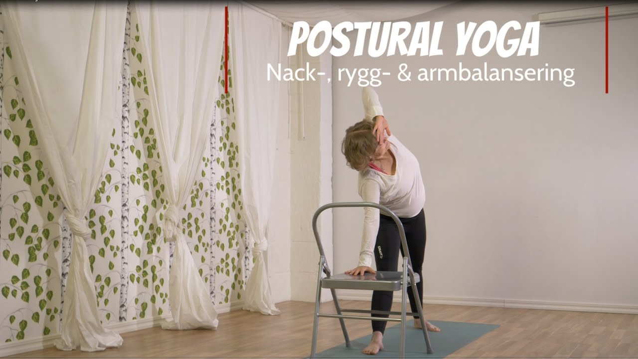 Postural yoga för nack-,  rygg-  och armbalansering