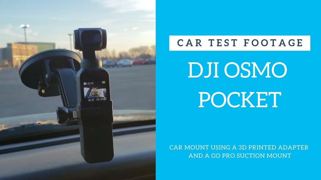 DJI Osmo Pocket GoPro Mounted Car Footage @ 4K 30fps (DJI Osmo Pocket Car  Mount)