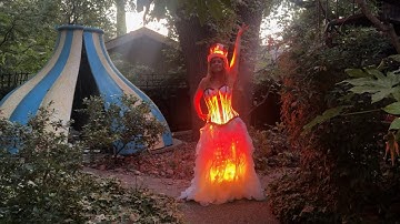 Girl on Fire Dress: xLights and Adafruit Sparkle Motion Controller #adafruit