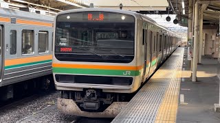 E231系1000番台ﾔﾏU522編成が回送電車として高崎駅4番線に到着停車するシーン（回1687M）2023.2.3〜ジョイント音最高！〜