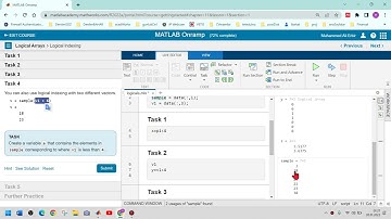 Matlab Onramp L11, Logical Arrays, matrixlerde mantıksal işlemler, by eMuderris