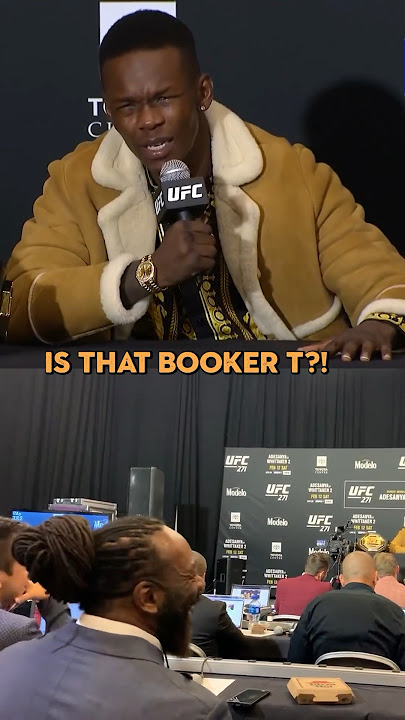Israel Adesanya Stops Mid-Interview When He Recognizes Booker T 😂