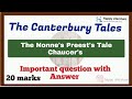 Critical Analysis of The Nun’s Priest’s Tale | Chaucer | Canterbury Tales | MEG | English Literature
