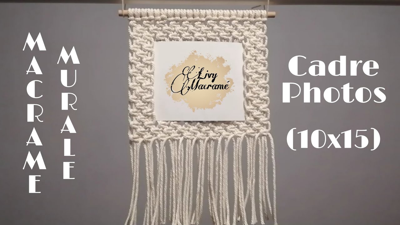 Présentoir Photo Mural Macramé Bohème Avec 30 Pinces Bois - Cadre Photos Collage Suspendu Décoration Murale